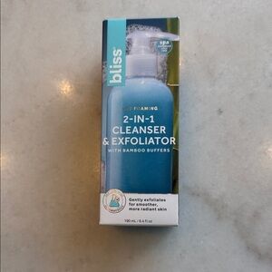 NIB BLISS Fab foaming 2-in-1 Cleanser & Exfoliator . 6.4 Fl oz